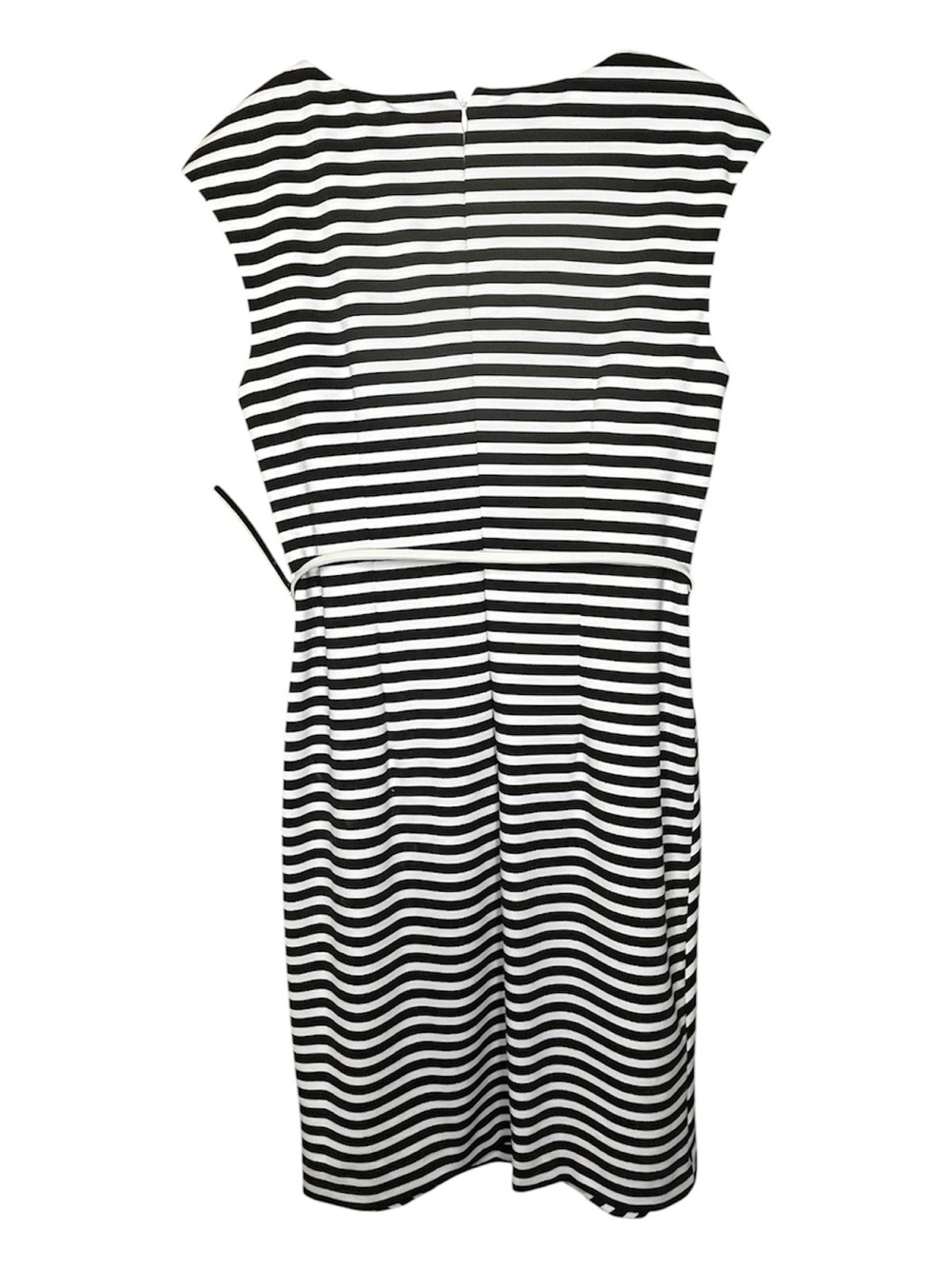 Calvin Klein Black and White Striped Sheath Dress Sz 10 - Picture 3 of 5